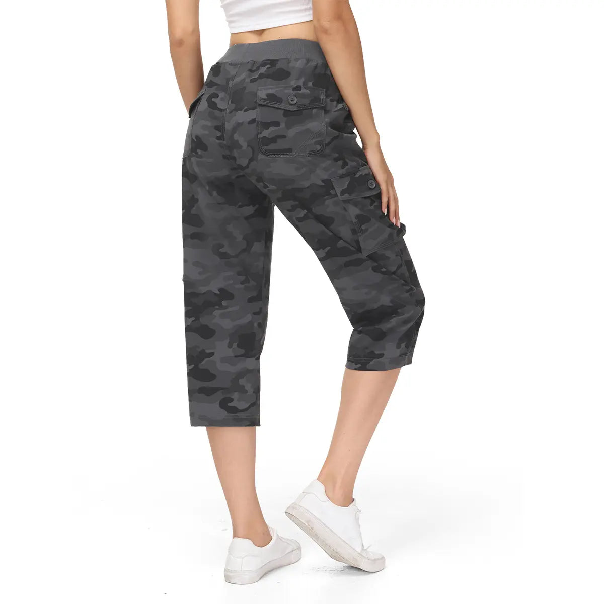 ✨✨Womens Lightweight Capris Hiking Pants 6 Pockets Quick Dry Cargo Outdoor Trip Loose Shorts COMFY MOMS OVER 30