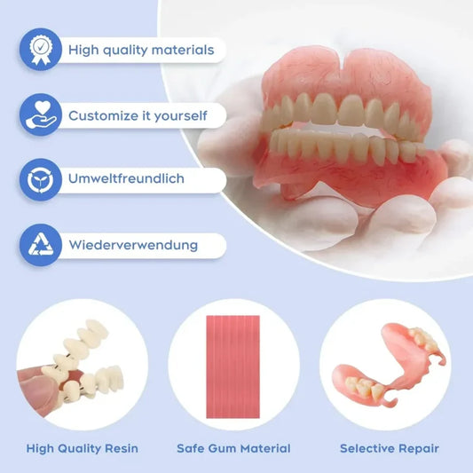 Medical Full Denture with Strong Suction Made and Shipped from the USA