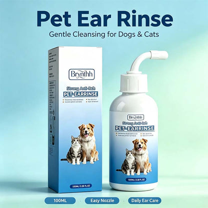 Gentle Pet Ear Wash | Odor-Free Cleaning for Dogs & Cats🌿