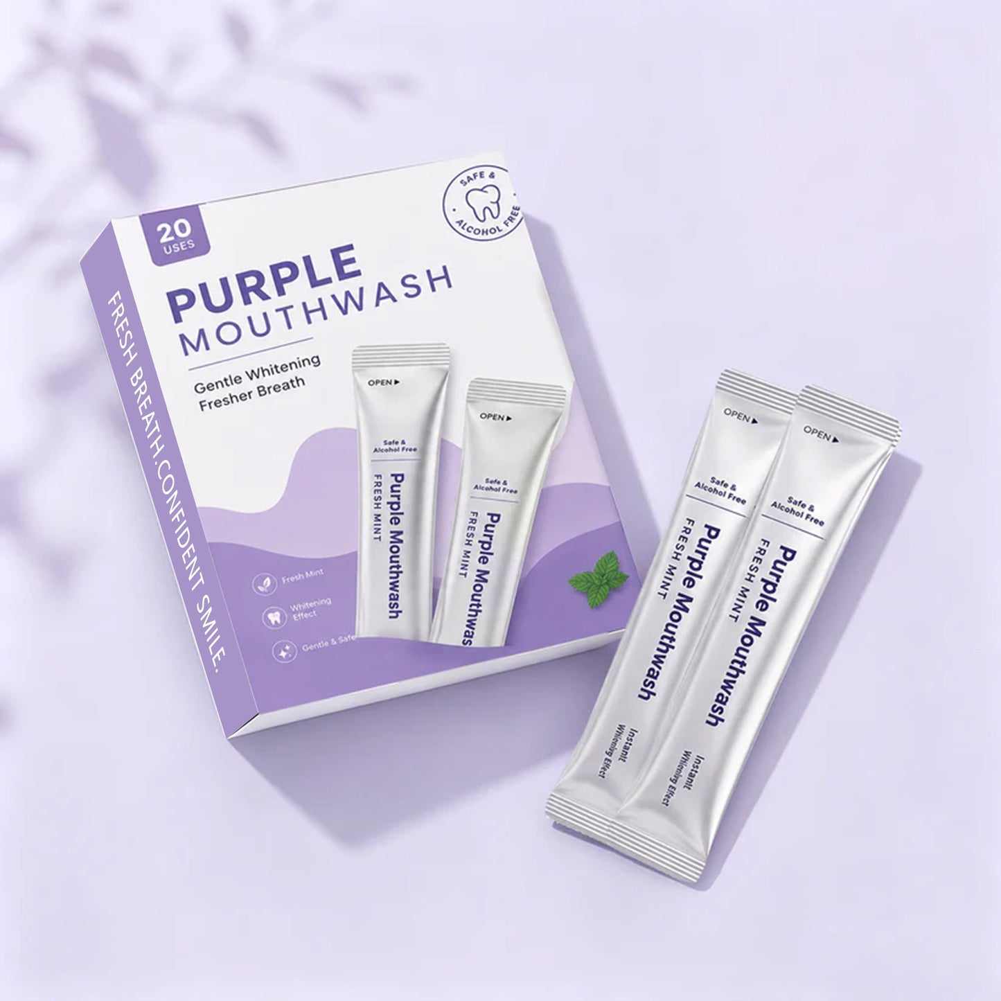 🔥LAST DAY 60% OFF Purple Mouthwash - Sachets 20 Pack