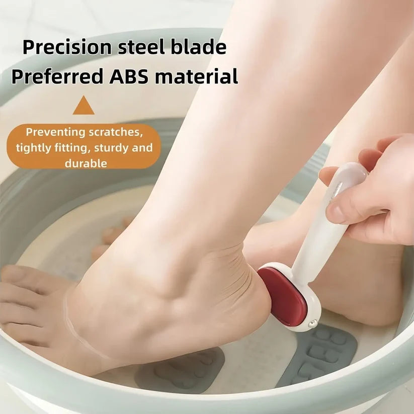 (🔥Free Gift Of Two Replacement Blades✨)Dual‑Sided Foot Callus Remover, Replaceable Stainless Steel Blade Foot Scraper 🦶