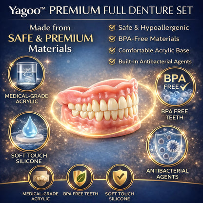 Newly upgraded second-generation YagooTM complete dentures