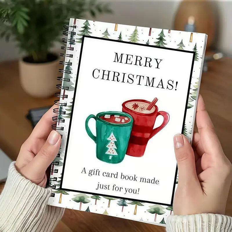 Christmas Gift Card Book, Diy Spiral Bound Gift Card Book