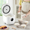 Yalulu Rice Cooker, a Digital Smart Rice Cooker with an LED Display, Multifunctional in White, with a Capacity of 3L\u002F101.44Oz, Featuring 24-Hour Smart Scheduling And 6 Selectable Functions, Ideal for Family Use