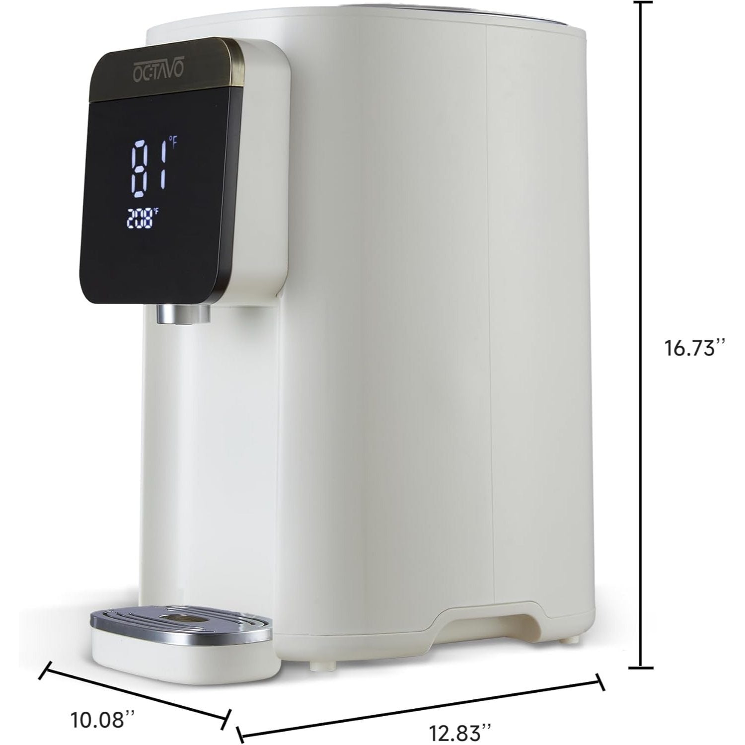 OCTAVO Water Boiler & Warmer 5 Liter, 304 Stainless Steel Water Tank, 700 Watt 6 Adjustable Water Temperature, LCD Touch Control Screen, Child Lock with Water Shortage Indicator