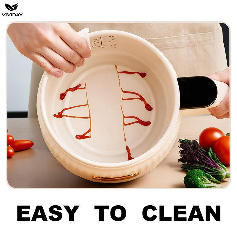 VIVIDAY Mini Electric Cooker, Lightweight Touch Screen Intelligent Rice Cooker, Ceramic Internal Non stick Pot, Suitable for Various Festivals, Christmas