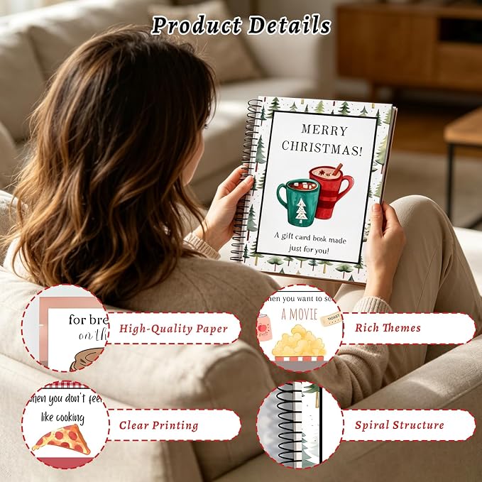 Christmas Gift Card Book, Diy Spiral Bound Gift Card Book