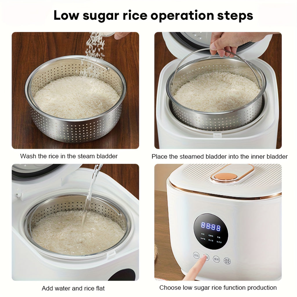 Yalulu Rice Cooker, Smart Electric Cooker, Touch Screen, Digital Display, 3L\u002F 101.44oz Capacity, Can Make, Porridge, Soup, 24-hour Timer And Keep Warm Function, Suitable For Home Use