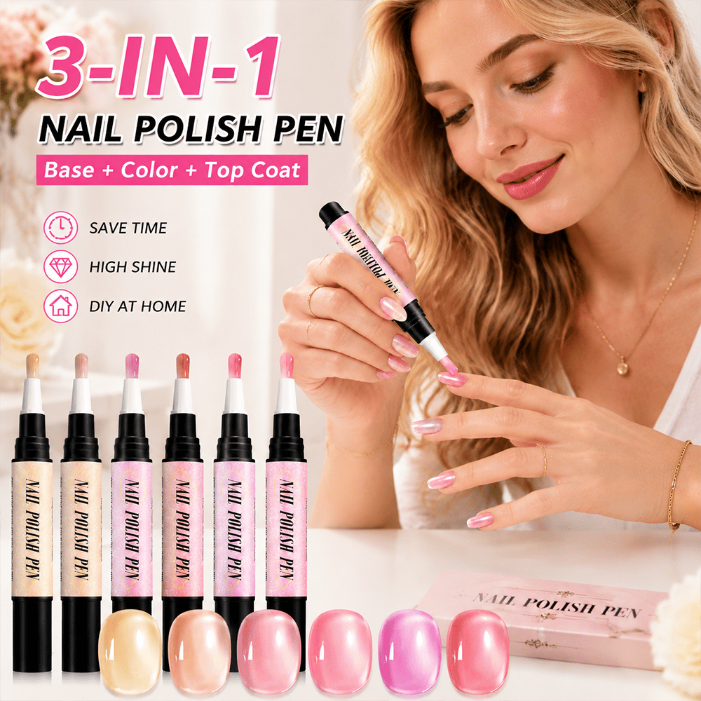 💅 6PCS One-Step Gel Nail Art Pen Set – Salon Beauty at Home