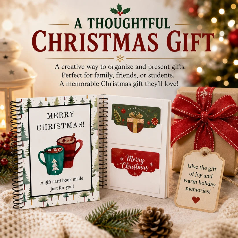 Christmas Gift Card Book, Diy Spiral Bound Gift Card Book