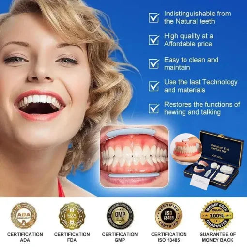 🌎Ends Today: 60% OFF! ⏰ Medical Full Denture with Strong Suctiond🦷Obtain American Dental Association (ADA) Certification