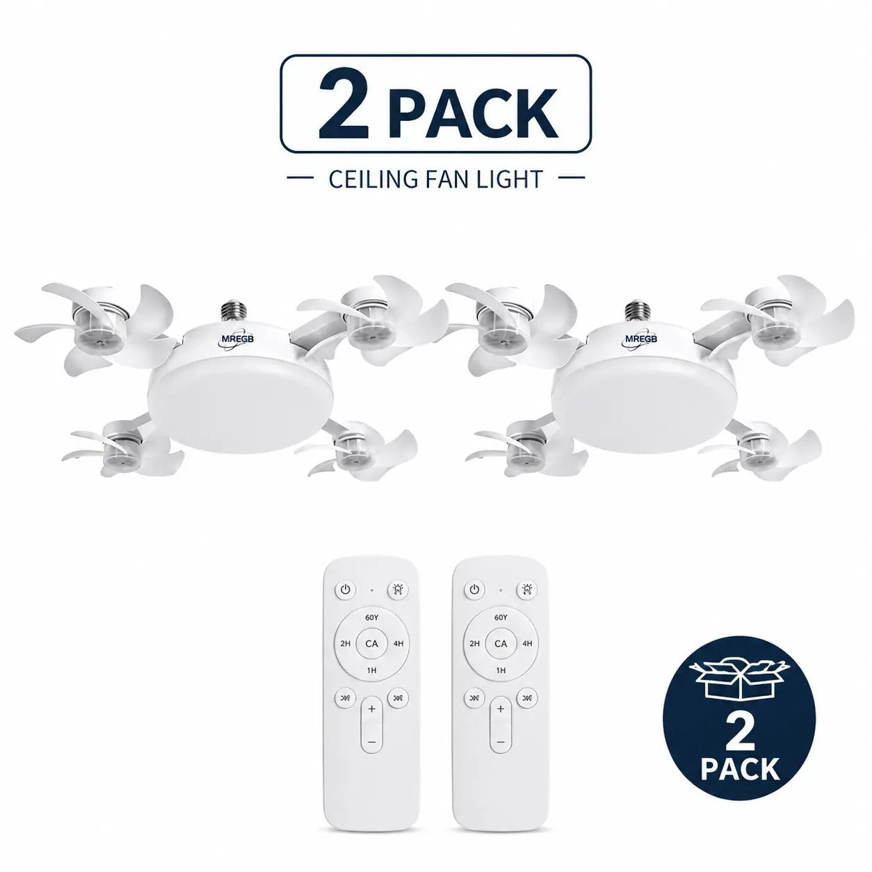 2026 New E27 Socket Ceiling Fan Light - 2-in-1 Silent LED Fan with Remote Control, Energy-Saving Cooling & Lighting Combo for Home Bedroom