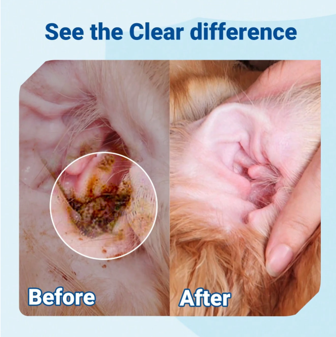 Gentle Pet Ear Wash | Odor-Free Cleaning for Dogs & Cats🌿