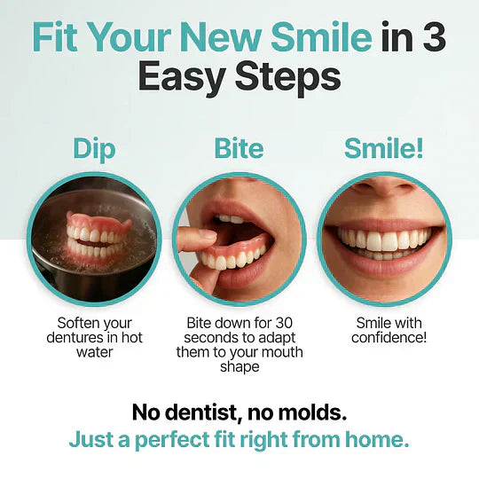 🔥 ENDS TODAY 80% OFF🔥 HazyGalaxy™ Custom-Fit Dentures 🦷Smile with Confidence