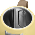 BUYDEEM K640 Stainless Steel Electric Tea Kettle with Auto Shut - Off and Boil Dry Protection, 1.7 Liter Cordless Hot Water Boiler with Swivel Base, 1440W, Mellow Yellow