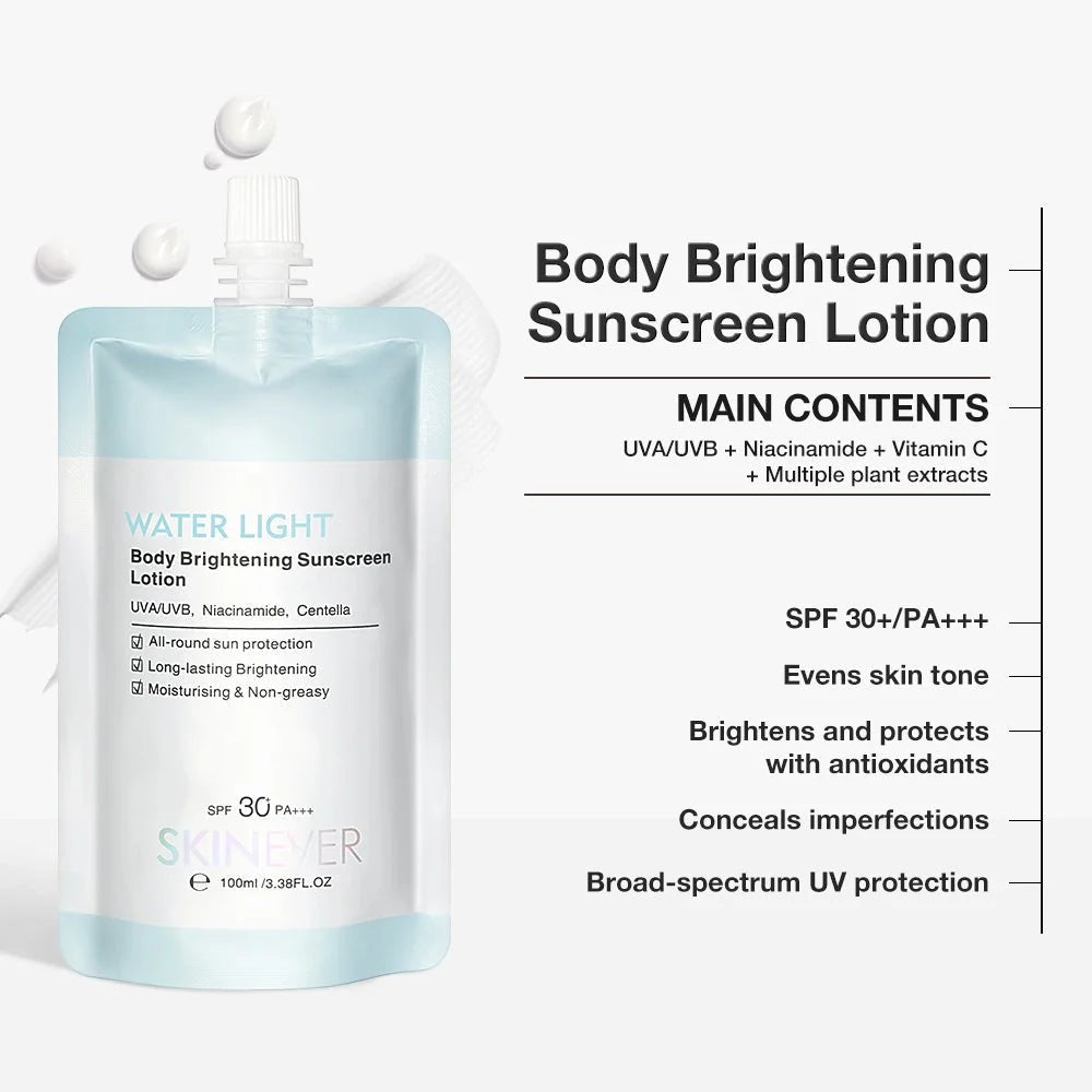 Water-Light Brightening Sunscreen Lotion – Niacinamide Infused