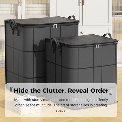 Spacious Moving Storage Bin, Zippered Organizer for Quilts & Clothes📦
