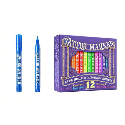 ✨ Glow Tattoo Pens – UV Neon Colors for Parties & Festivals, Waterproof & Easily Washable